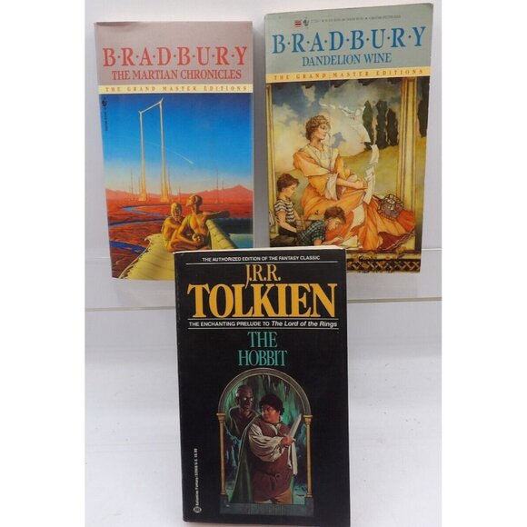 3 Book Set- J.R.R. Tolkien Fantasy & Ray Bradbury Sci-Fi VTG - Picture 1 of 1